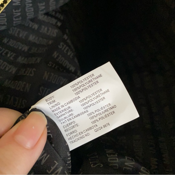 NWT STEVE MADDEN WOMAN BAG LARGE/BIG BLACK WHITE COLOR - Picture 8 of 8